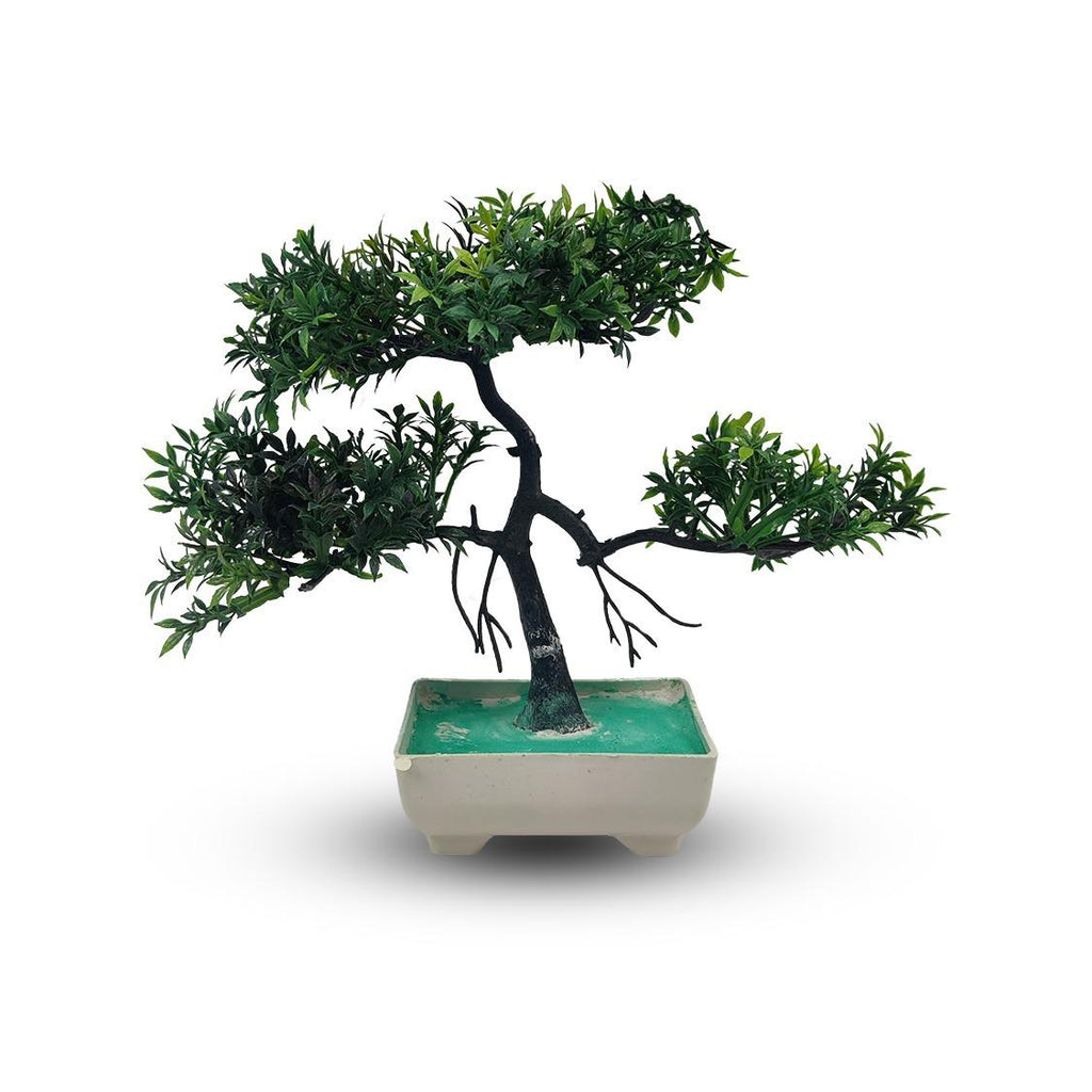 Green Artificial Bonsai Tree ( 1 Piece )�  Bonsai Tree Room Decor for Home, Office &amp; Bedroom | Best Artificial plaster Pot