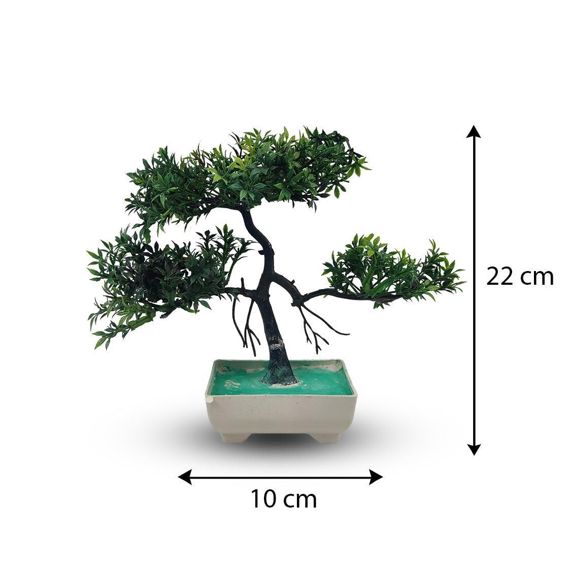 Green Artificial Bonsai Tree ( 1 Piece )�  Bonsai Tree Room Decor for Home, Office &amp; Bedroom | Best Artificial plaster Pot