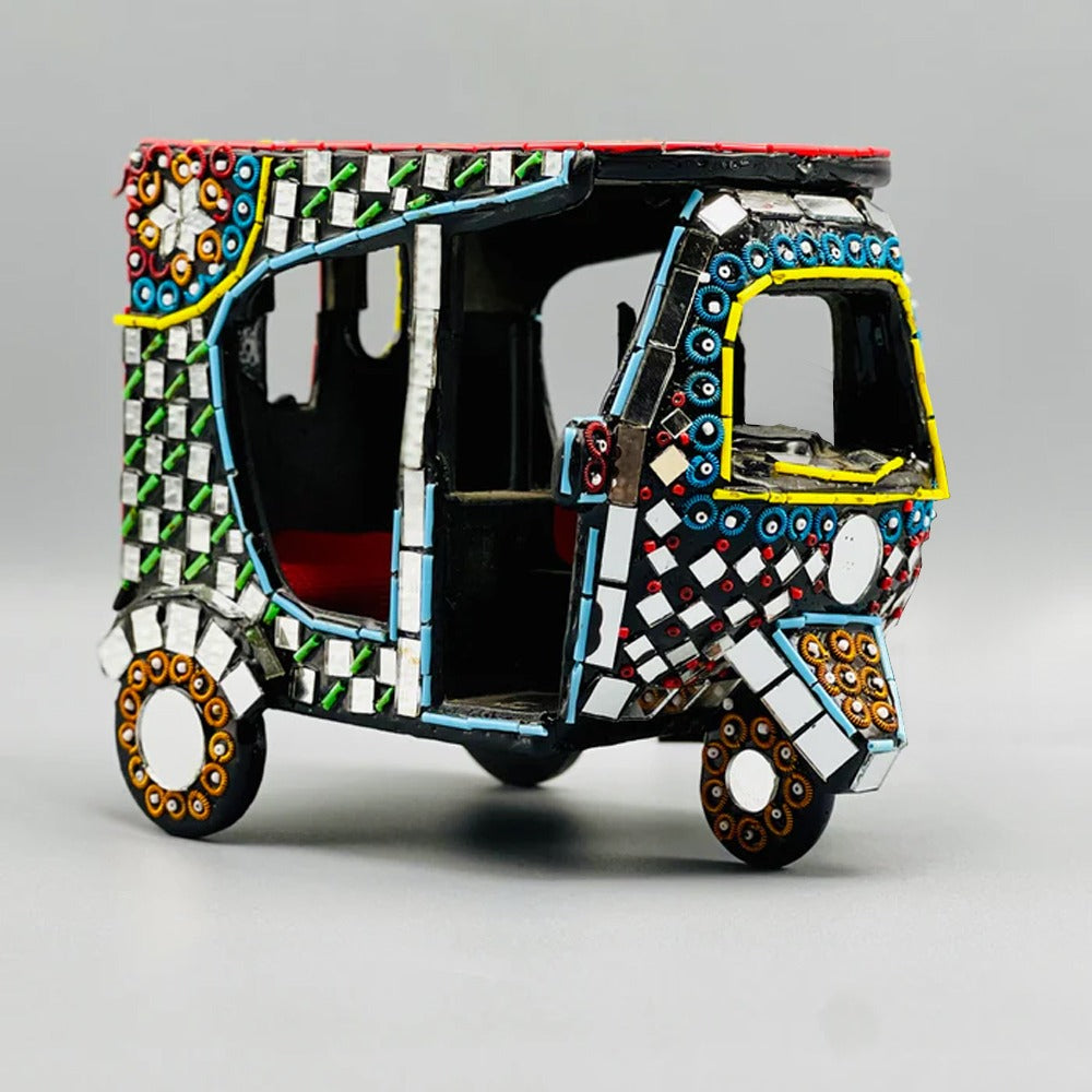 RIKSHAW ART GLASS WORK RIKSHAW Colorful  Art Antique Decoration Items.For Home Office