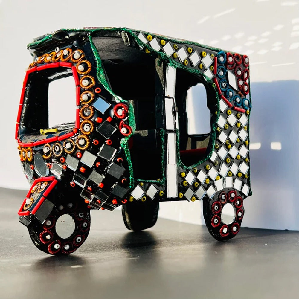 RIKSHAW ART GLASS WORK RIKSHAW Colorful  Art Antique Decoration Items.For Home Office