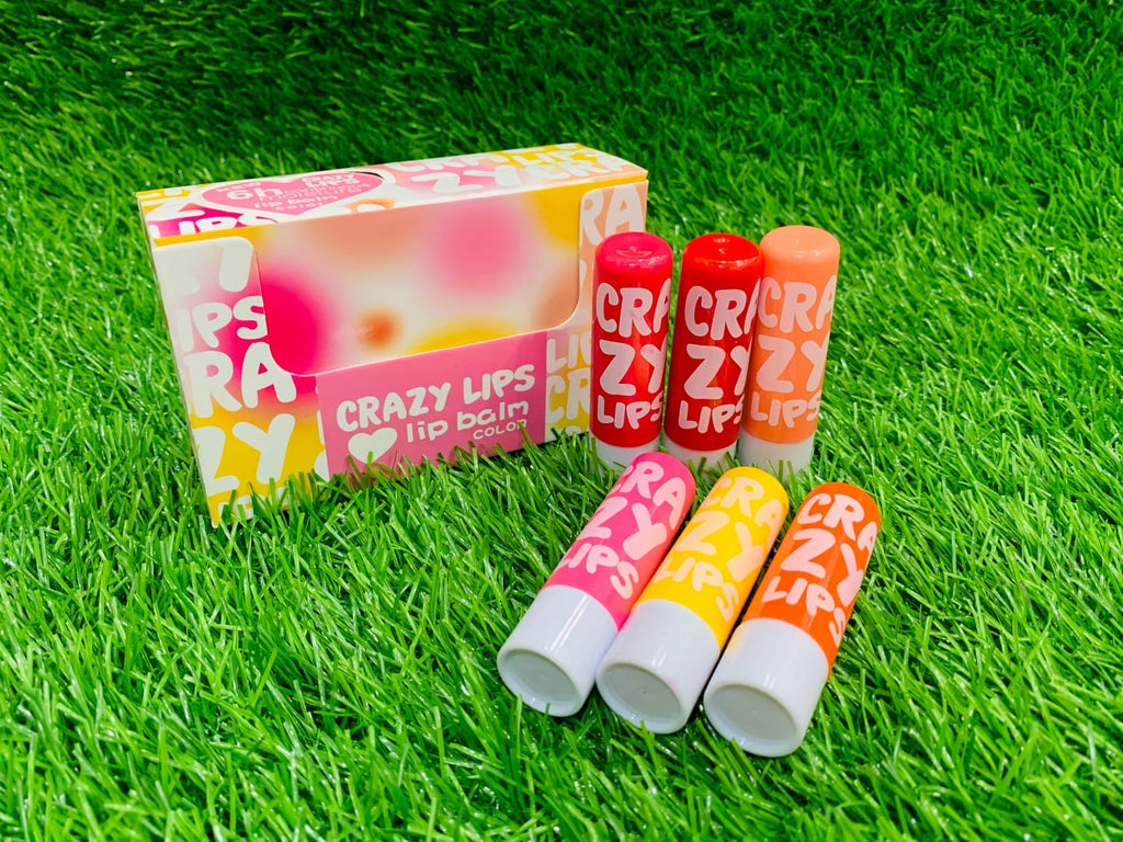 Pack of 3 Crazy Tinted Lip Balm, Magic Chapstick Hydrated &amp; Moisturizing Lip Balm (Random Color)