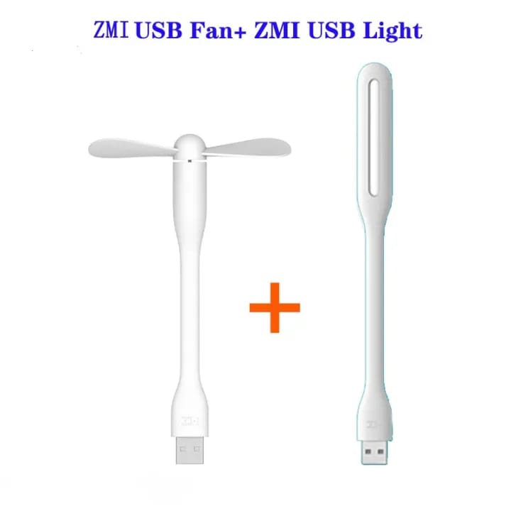 USB Fan Portable Adapter I LED USB Light Lamp Enhanced Version for Laptop Notebook Computer PC Power Bank  (random color)