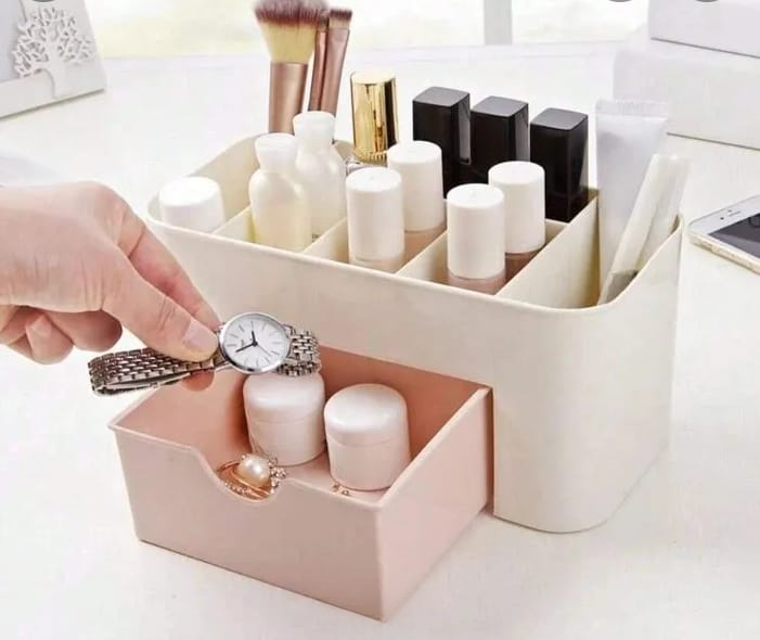 Plastic Makeup Storage Box With Small Drawer – photo 4
