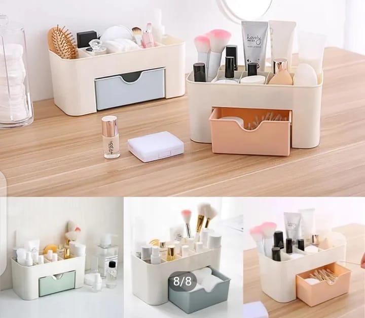 Plastic Makeup Storage Box With Small Drawer – photo 2