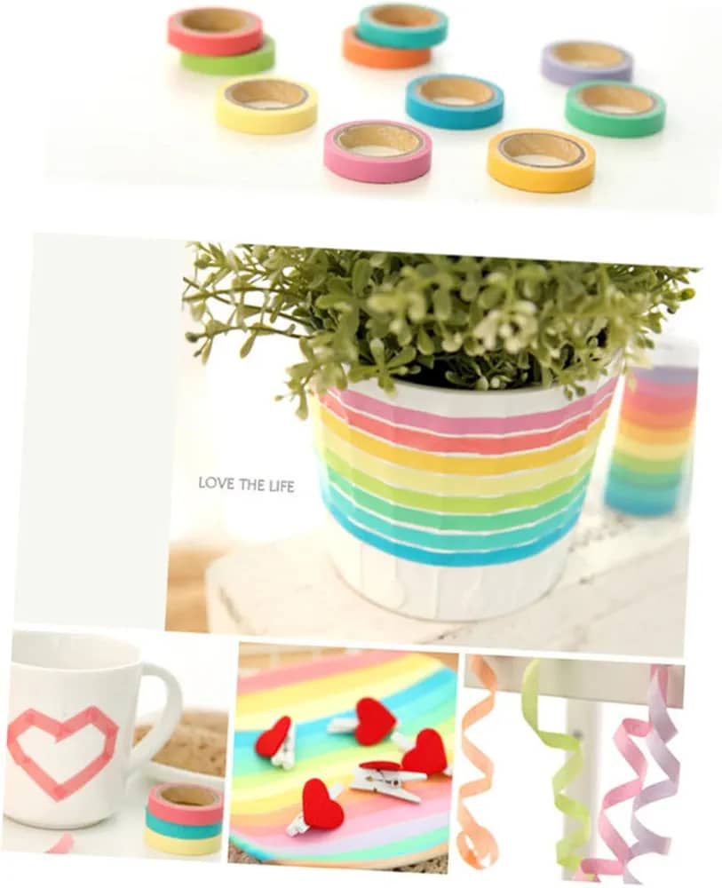 10 Rolls Chic Washi Tape Colorful Rainbow – photo 5