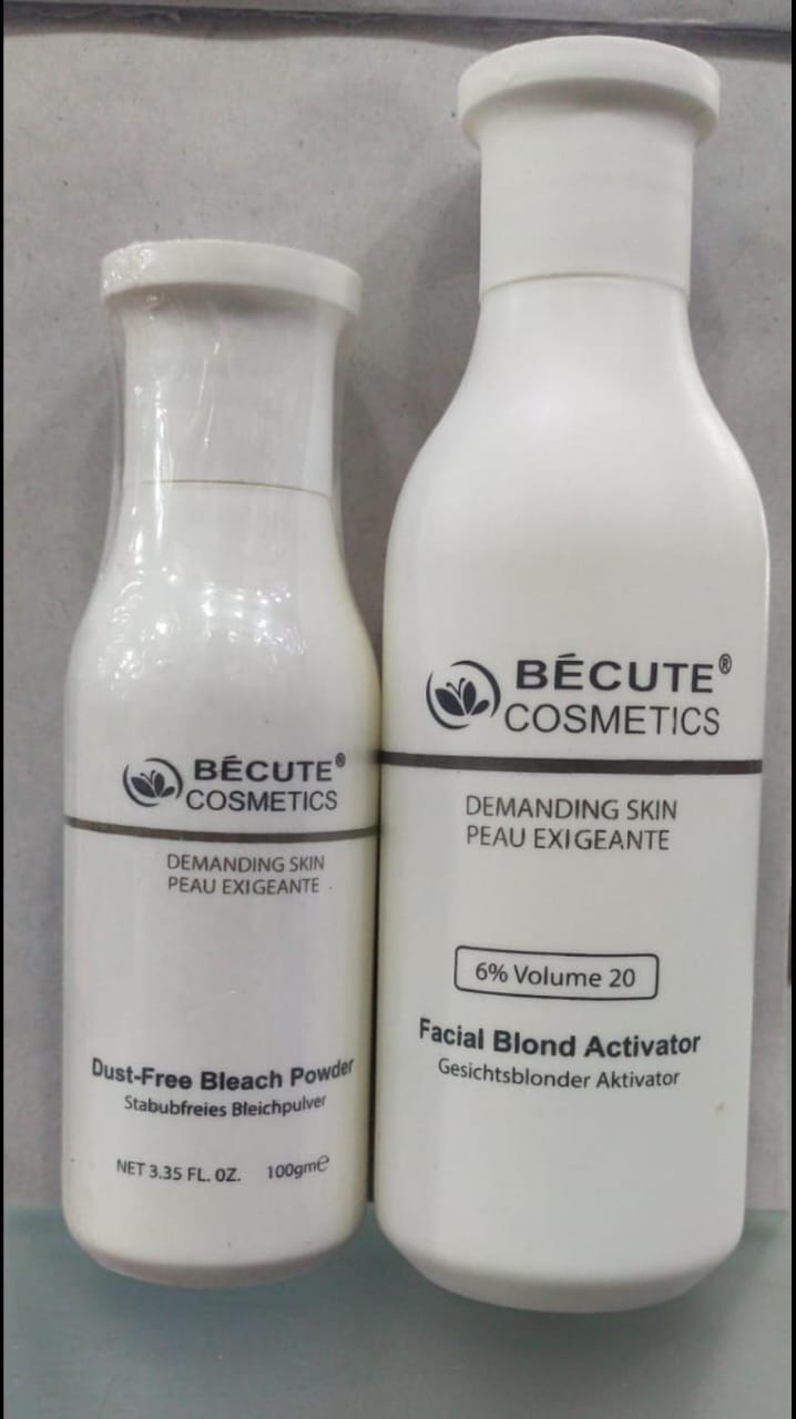 Becute skin polish set - Becute Bleach Powder &amp; Facial Blonde Activator