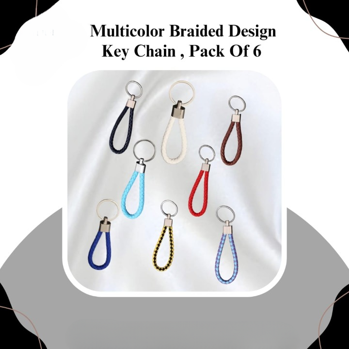 Multi Color Braided Design Keychain | Best Quality Keychain ( Random Color ) - Pack Off 01