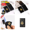 Jet Torch Playing Card Lighter, Green Flame Ace Card Lighter Windproof Refillable Lighter Playing Cards Cool Design (Metal Body) random color - random color