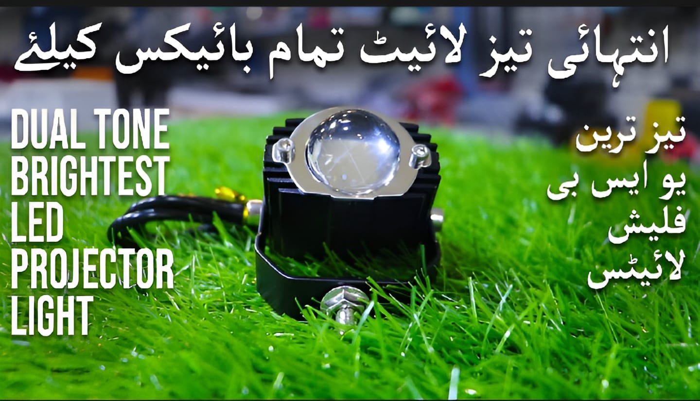 MAXGTRS Motorcycle Led Headlight Mini Projector Lens Tri-model Driving Auxiliary Scooter Spotlamp