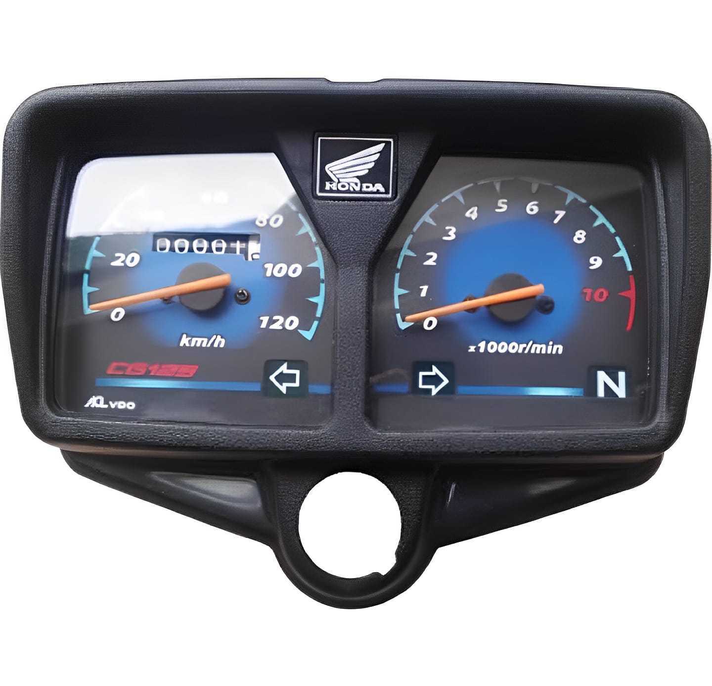 Premium All-Black Speedometer for CG 125 Motorcycle &amp; Honda 125cc Bikes