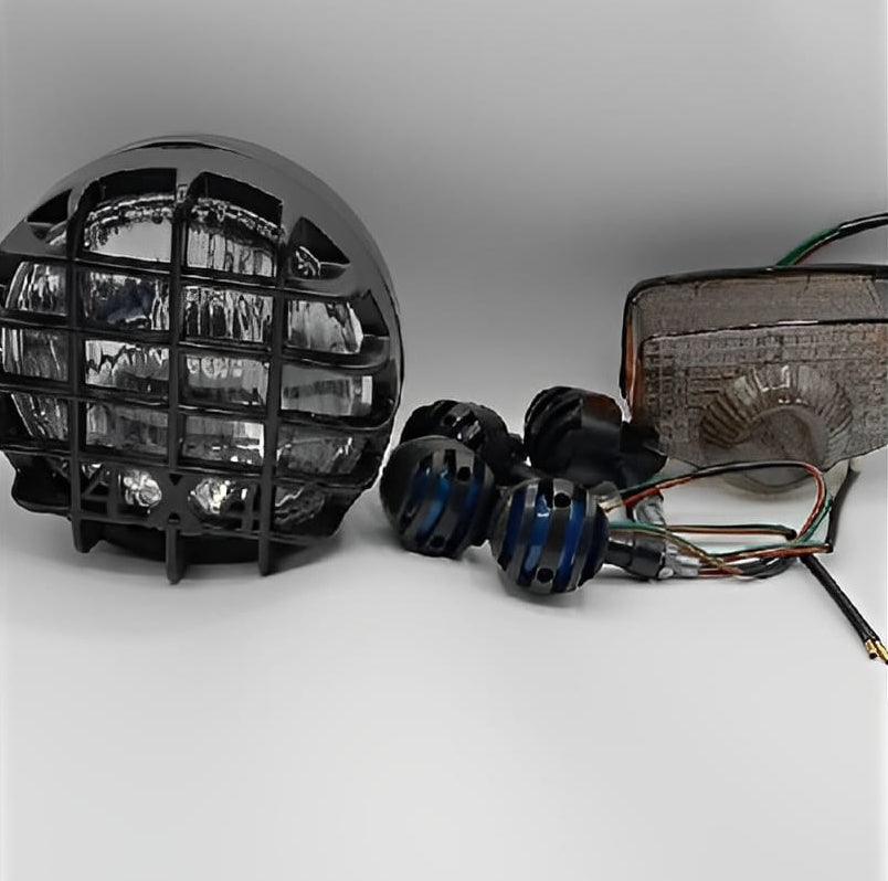 Pack of 3 Cafe racer kit Item's Cafe Racer Style Bike Lighting Set | Headlight, Taillight &amp; Indicators