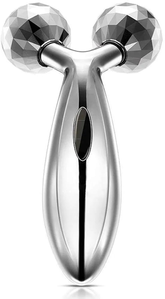 3D Face Massager Roller �360? Rotation Handheld Y-Shape Plastic Tool for Face Lifting, Anti-Wrinkle, Skin Firming, and Full Body Relaxation | NM-091 ( Random Color )