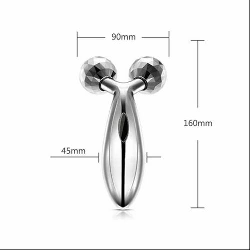 3D Face Massager Roller �360? Rotation Handheld Y-Shape Plastic Tool for Face Lifting, Anti-Wrinkle, Skin Firming, and Full Body Relaxation | NM-091 ( Random Color )