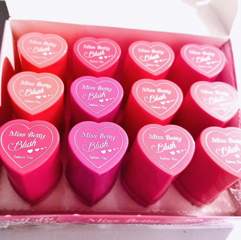Pack of 3 Miss Betty Blush High Pigment Jelly Tint Blush Lip Gloss Stick Blusher long Lasting Natural Moisturizing Tint Lip (Without Box)