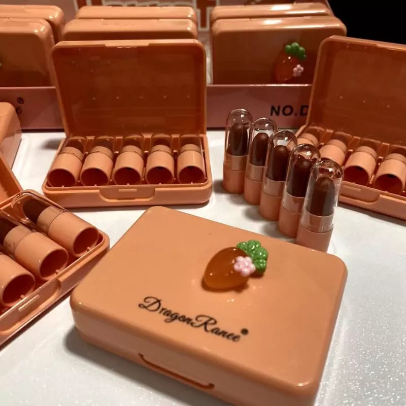 5 Pcs Dragon Ranee Carrot Mini Lipstick – photo 4