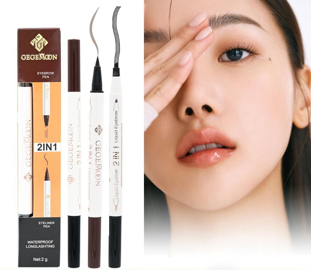 2 in 1 Gegemoon Liquid Eyebrow &amp; Eyeliner | Long Lasting Liquid Eyeliner &amp; Eyebrow Pencil