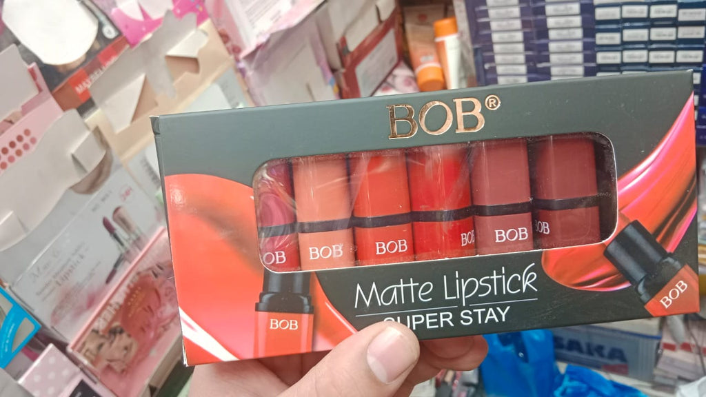 Pack of 6 Bob Super Stay Matte Lipstick Set | Best Quality Matte Lipsticks for Women (random shades)