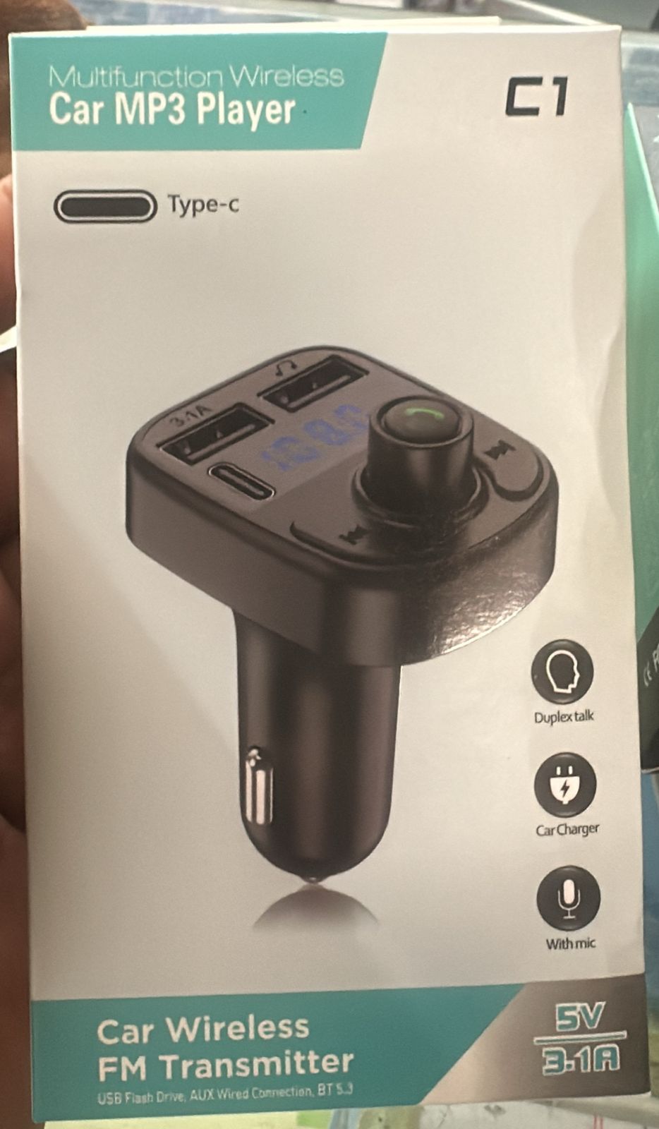 C1 - Car Mp3 Player | Car Wireless FM Transmitter | Car Mp3 Modulator | Car Accessories?( Random Color )