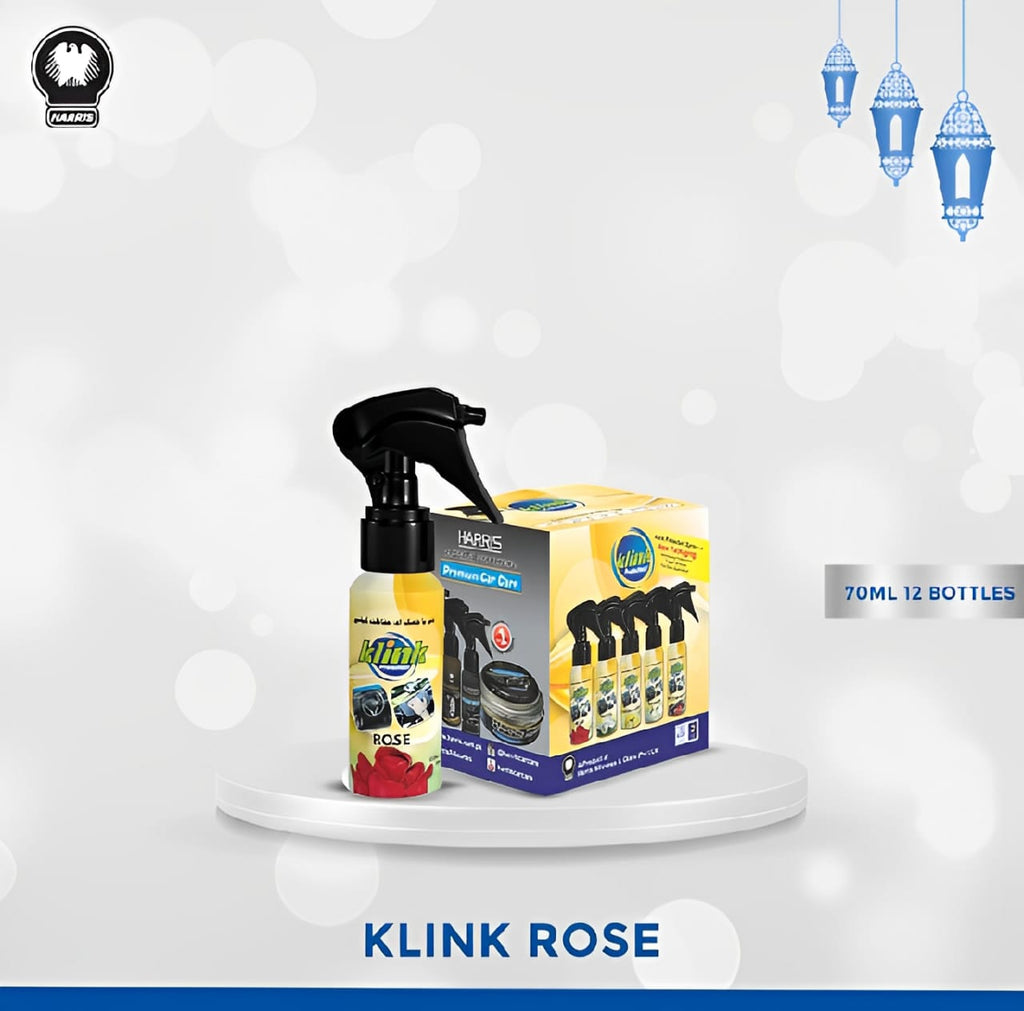 Pack of 12 Klink Protectant Rose Dashboard Polish | Best Quality Dashboard Shining Spray 70ml