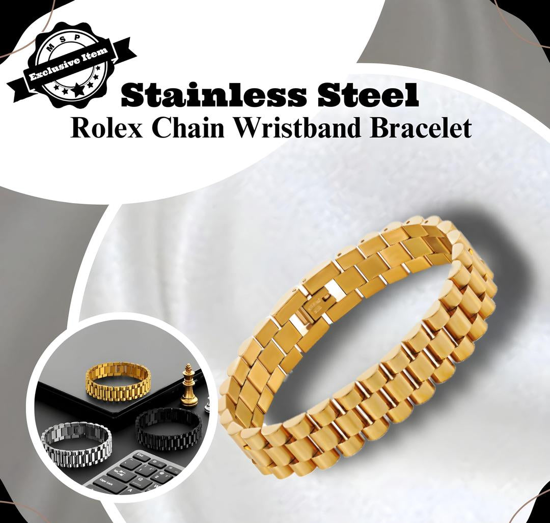 Stainless Steel Charming Hand Chain Bracelet | Beautiful Charming Hand Chain Bracelet For Boys and Men - Black