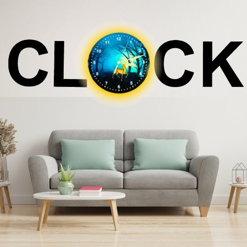 3D Wooden Alphabetic Clock With Esthetic Dial | Best Quality Alphabetic Design Clock For Home Decor | Home Decor Clock 30 inch? - Without Light