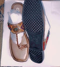 Kolhapuri Chappal Design No. 25-75 �Elegant Beige Color Traditional Footwear (With Box ) - 7