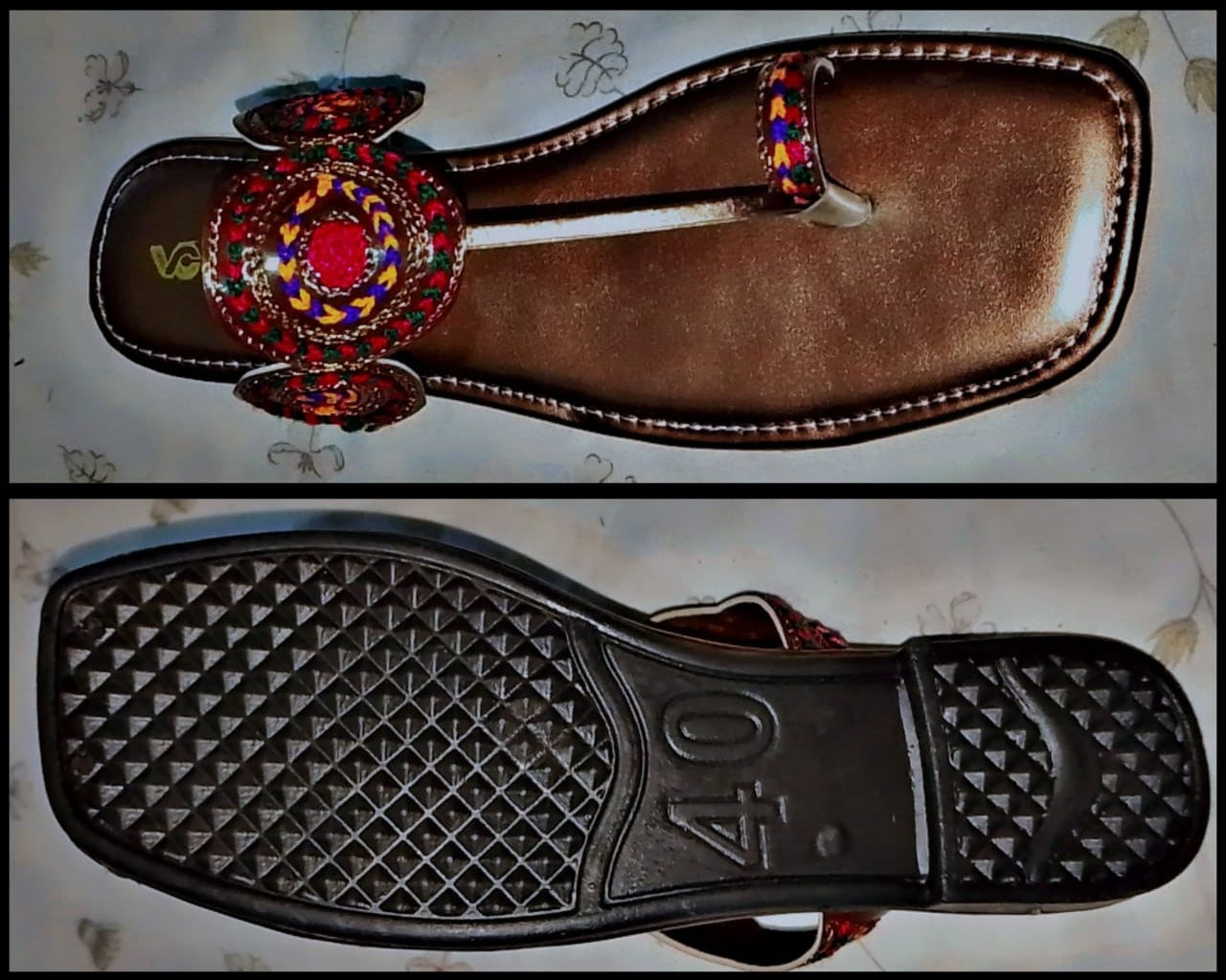 Kolhapuri Slipper Design No. 25-80 �Elegant Brown Handcrafted Footwear (With Box ) - 7