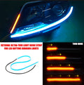 1 pair  White Color Audi-Style Flexible 60 cm Headlight DRL Light Strips with Running Indicators