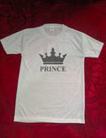 Stylish White T-Shirt with Cute Design �Best Quality T-Shirts For Boys | T-Shirt For Men | Printed T-Shirts - Prince T-Shirts? | Prince Design T-Shirt - Small