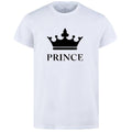 Combo Of Prince &amp; Princes Style White T-Shirt with Cute Design - Prince &amp; Princess Design T-Shirts? �Best Quality T-Shirts For Girls | T-Shirt For Women - T-Shirt For Boy | T-Shirt For Men | Princes T-Shirts? | Prince Design T-Shirt - Small