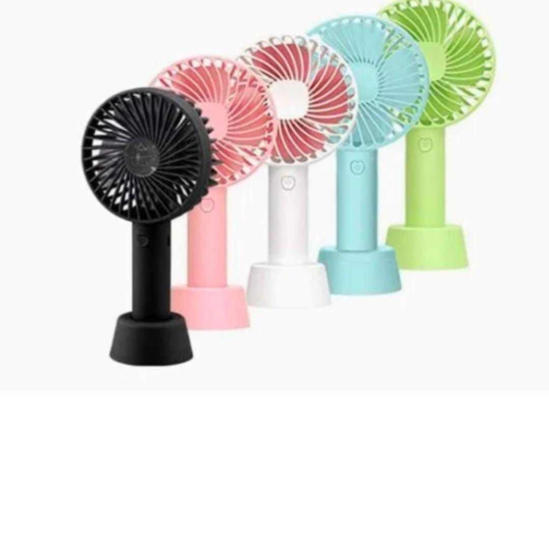 Portable USB Rechargeable Fan | Handheld 3 Speed Strong Wind Electric Small Mini Cooling Fan (random color)