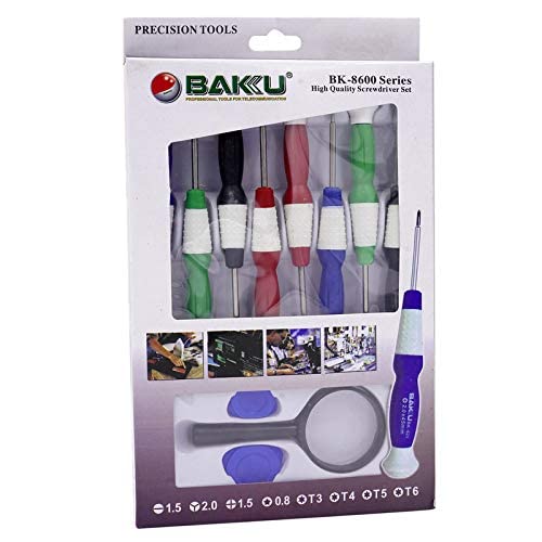 Baku 11 Pcs BK- 8600 Stainless Steel Precision Screwdriver Tool Kit Set For Mobile Laptop Repairing