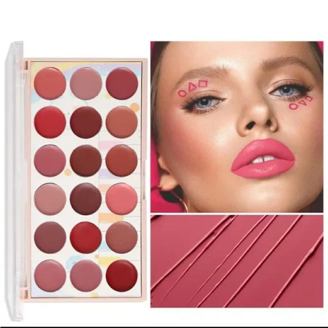 Moccallure Professional 18-Colors Lipstick Kit �Long-Lasting, Hydrating &amp; Compact | Unisex Makeup Set
