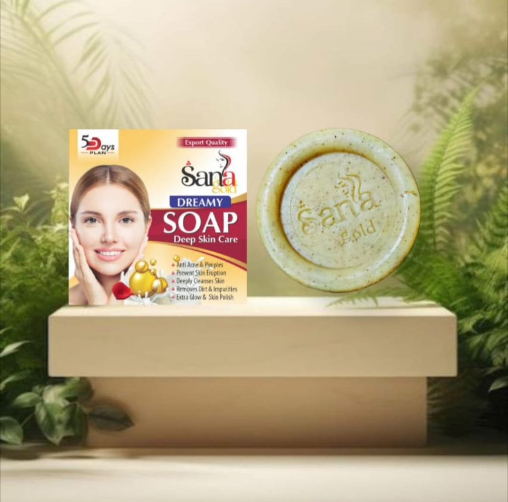 Pack of 07 - Sana Gold Magic Soap | Powerful Herbal Formula | Guaranteed Results | Best Quality Soap For Skin Care