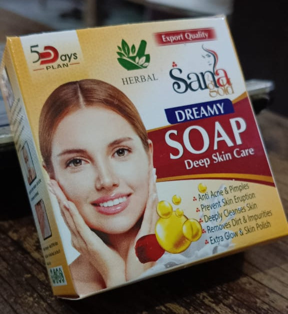 Pack of 07 - Sana Gold Magic Soap | Powerful Herbal Formula | Guaranteed Results | Best Quality Soap For Skin Care