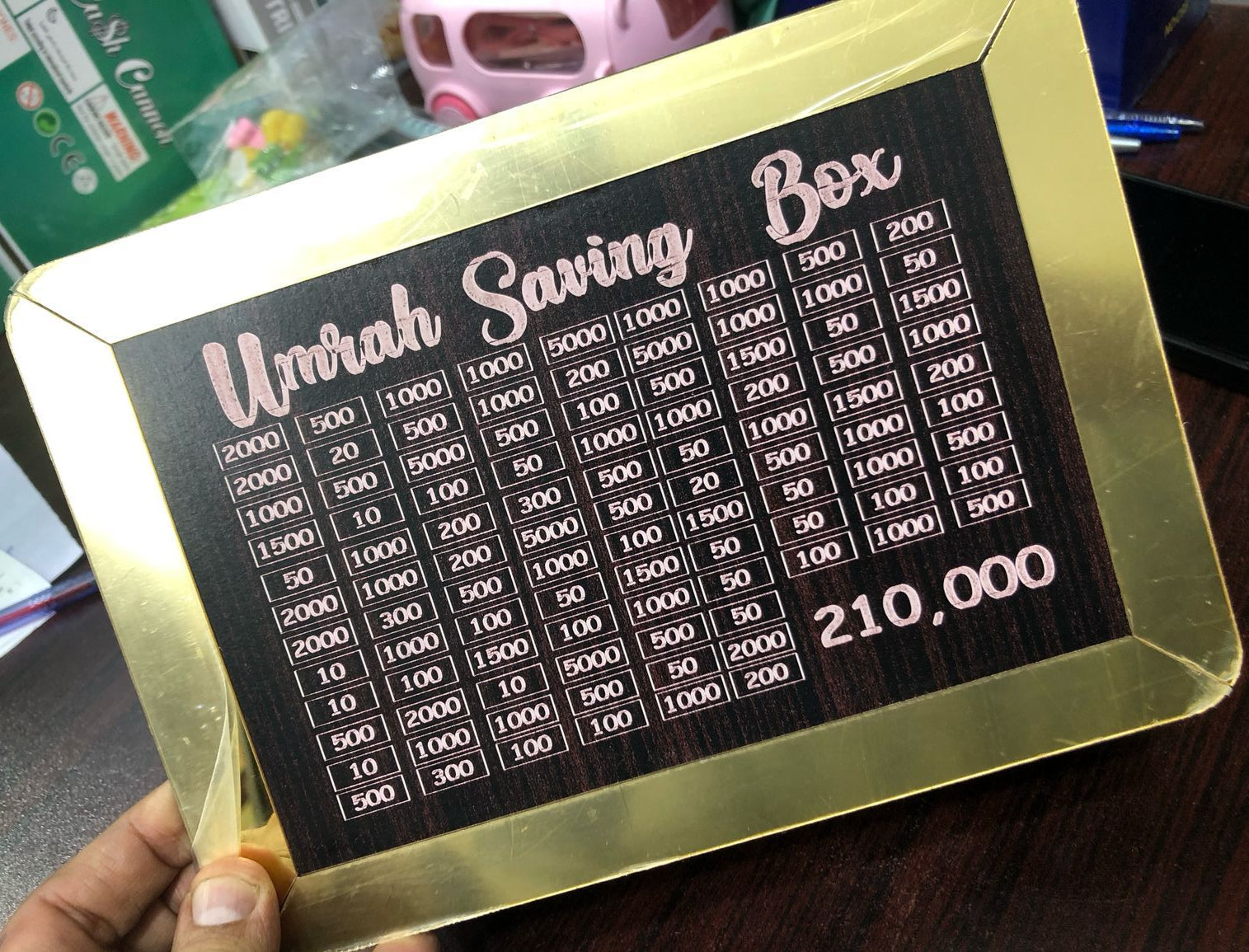 Umrah Saving Box - Saving Box - Box For Umrah Saving | Umrah Saving Box - Best Quality Umrah Saving Box - 210,000 Umrah Saving Box ( Random Design )
