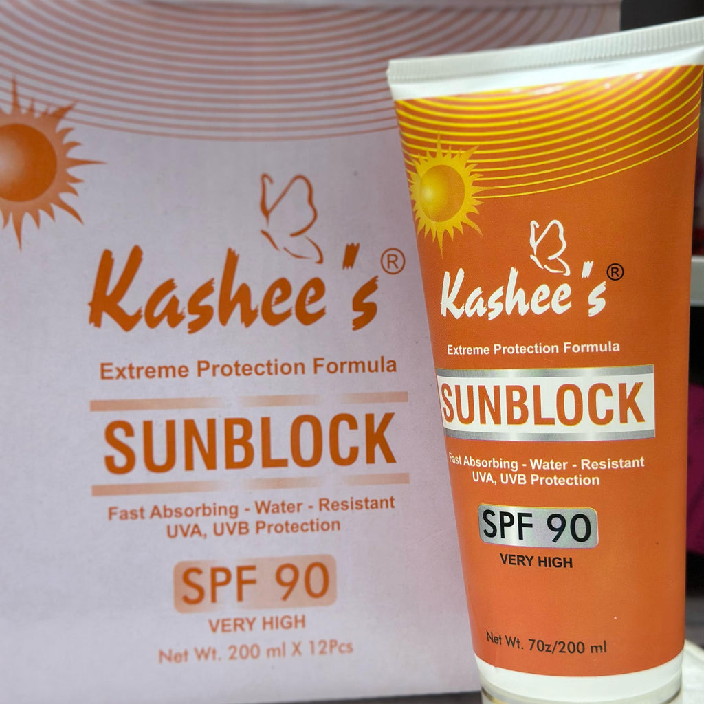01 Pc Kashee? Sunblock SPF 90 �Extreme Protection Formula | Fast Absorbing Water Resistant UVA, UVB Protection 200ml