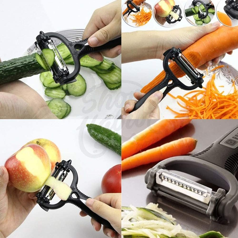 3-in-1 Vegetable Peeler Cyclone Knife �Roto Peeler | Multifunctional kitchen tool designed for multiple peeling ( random color)