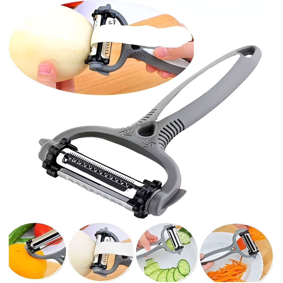 3-in-1 Vegetable Peeler Cyclone Knife �Roto Peeler | Multifunctional kitchen tool designed for multiple peeling ( random color)