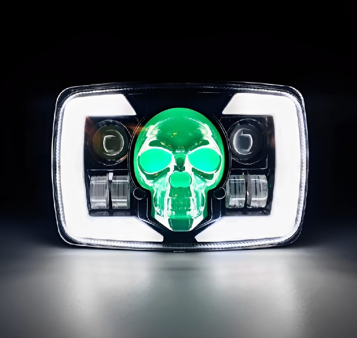 Skull Style Headlight with indicators Beam For Bike | Upgraded Model Original Fitting For Honda CD70 / CG125