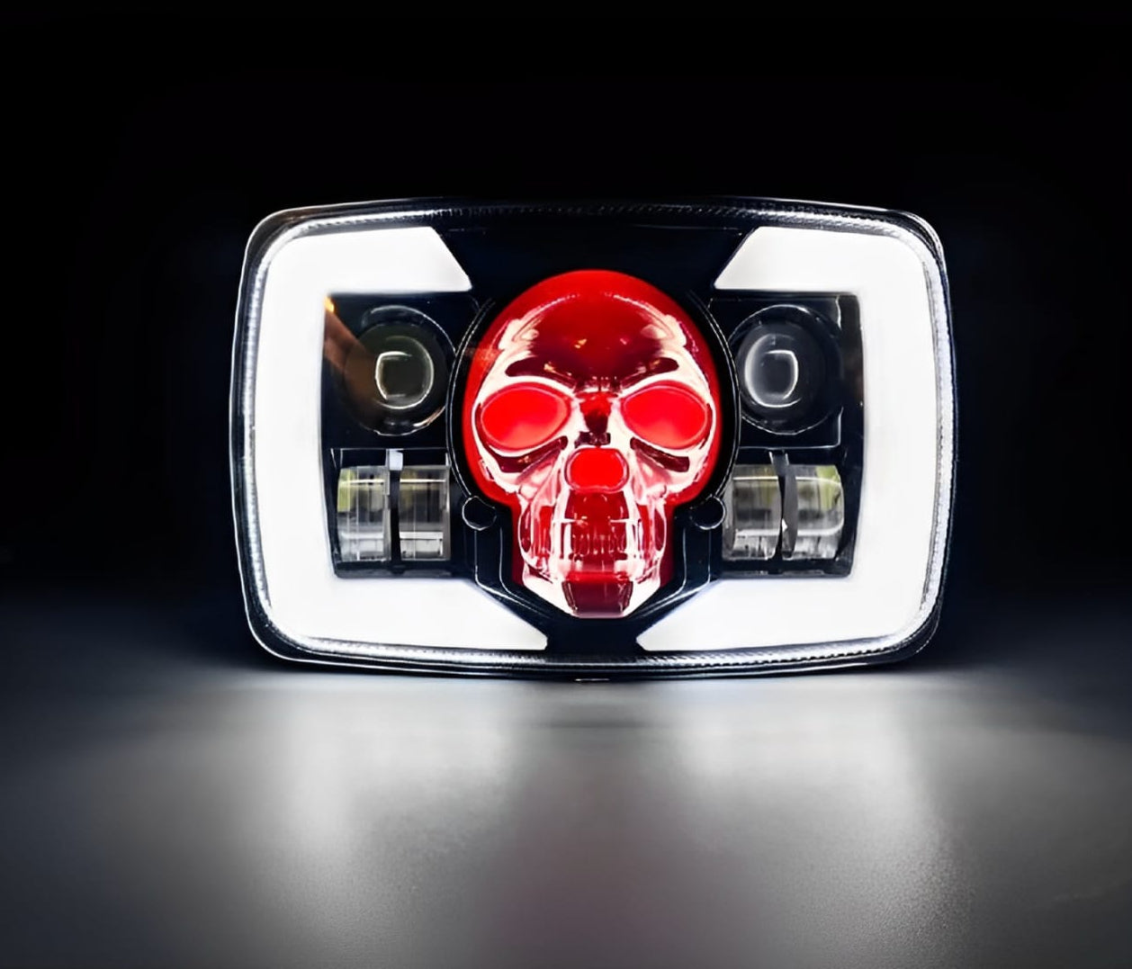 Skull Style Headlight with indicators Beam For Bike | Upgraded Model Original Fitting For Honda CD70 / CG125
