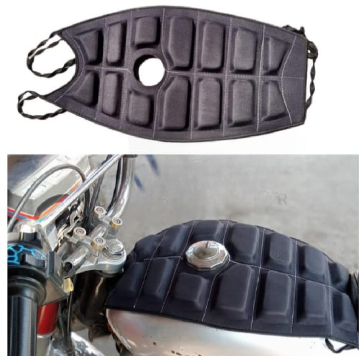 Universal Waterproof Motorcycle Fuel Tank Cushion �Premium Relaxer Tanki Pad &amp; Protective Cover for All Bikes | Anti-Slip, Shock-Absorbing, Weather-Resistant Pad for Comfortable Riding on Any Terrain