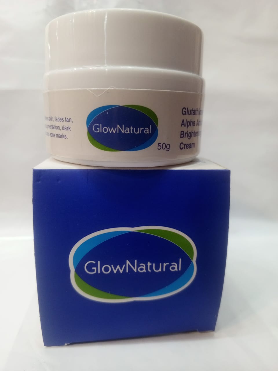 Glow Natural Glutathione and Alpha Arbutin Skin Brightening Cream �50g �Advanced Formula for Even Skin Tone, Radiance, and Dark Spot Reduction