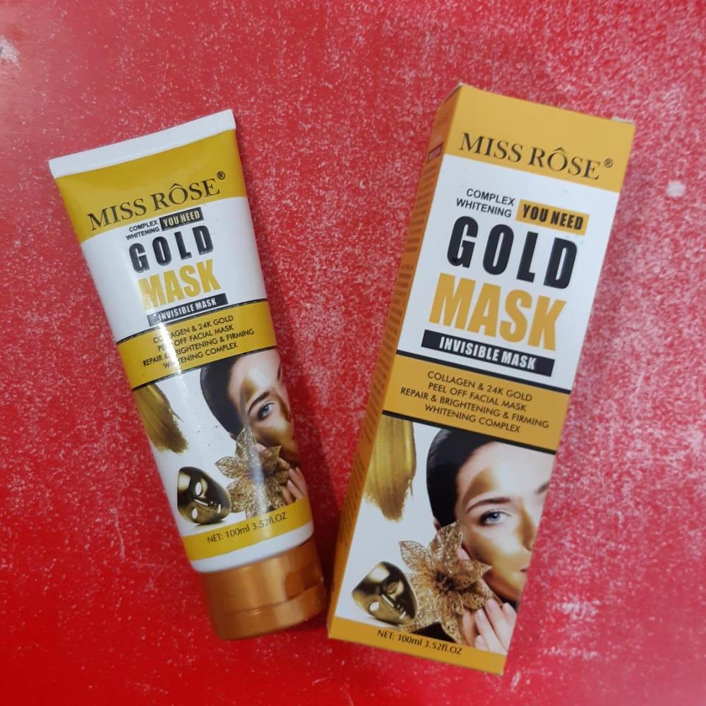 Miss Rose Original Gold Mask | Invisible Mask Collagen &amp; 24k gold peel of facial mask repairing &amp; Brightening &amp; firming whitening complex