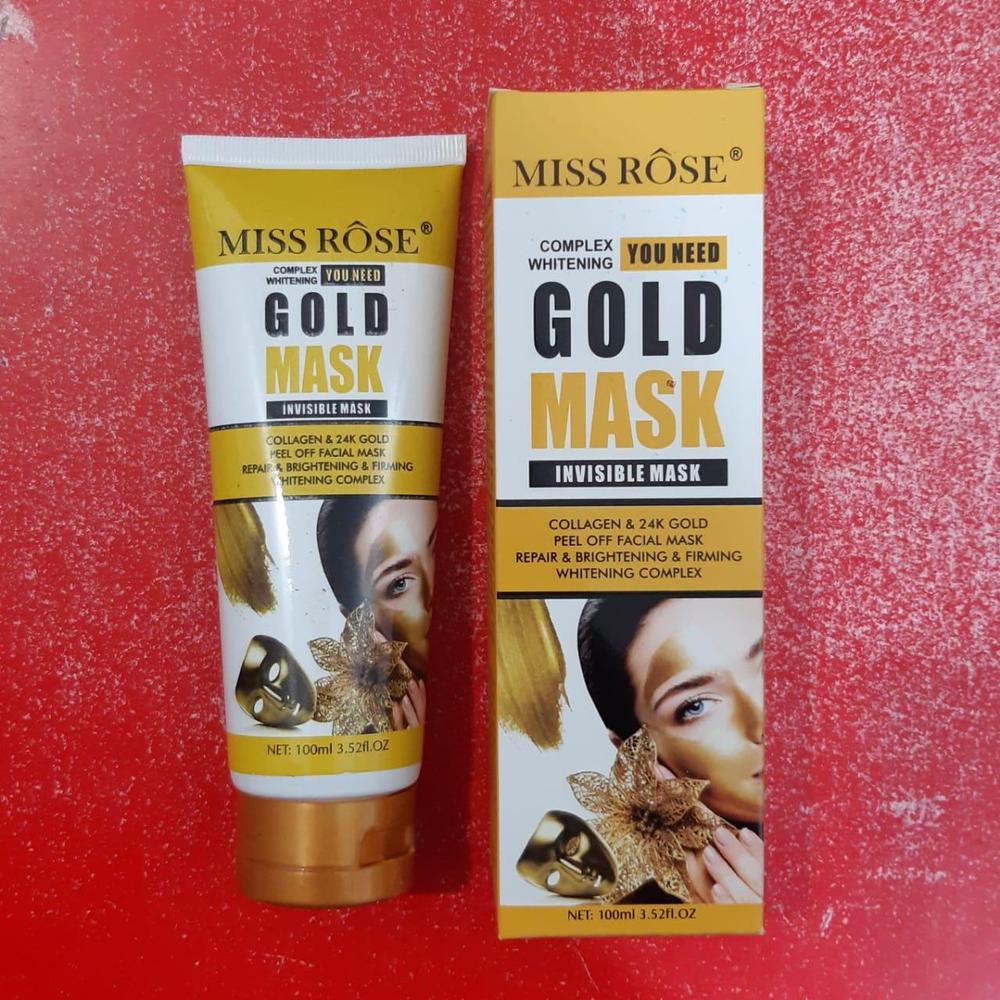 Miss Rose Original Gold Mask | Invisible Mask Collagen &amp; 24k gold peel of facial mask repairing &amp; Brightening &amp; firming whitening complex
