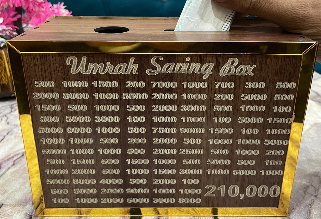 Umrah Saving Box - Box For Umrah Saving | Umrah Saving Box - Best Quality Umrah Saving Box - 210,000 Umrah Saving Box ( Random Design )