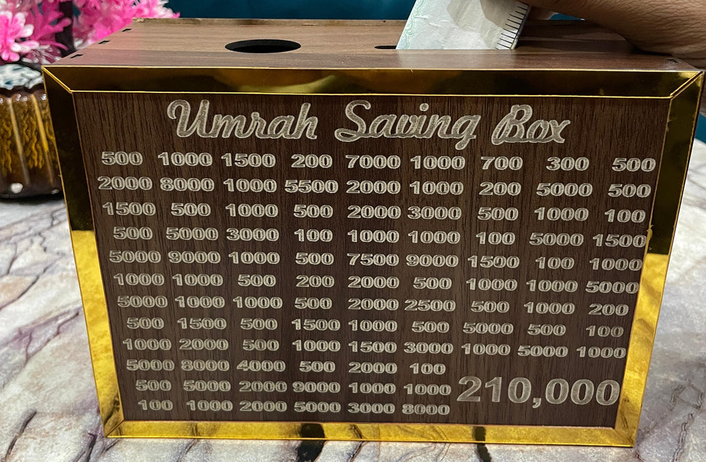 Umrah Saving Box - Box For Umrah Saving | Umrah Saving Box - Best Quality Umrah Saving Box - 210,000 Umrah Saving Box ( Random Design )