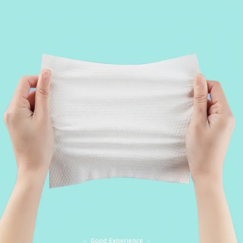 Disposable Face Towel �70 Pcs Ultra Soft, Thickened Cotton Tissues | Lint-Free, Multi-Purpose Facial Dry Wipes for Skincare, Makeup Removal &amp; Cleansing
