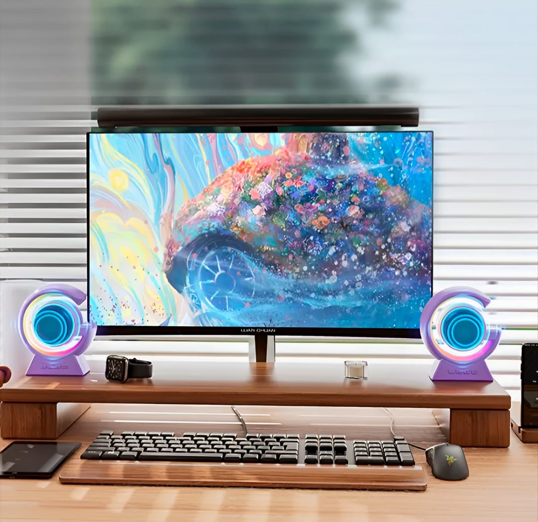 BX-39 Mini G Wireless Speaker with RGB Light &amp; Wireless Charging �Portable Bluetooth 5.3 Speaker &amp; Bedside Lamp