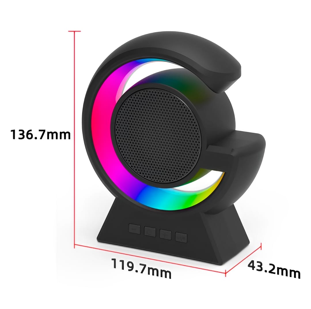 BX-39 Mini G Wireless Speaker with RGB Light &amp; Wireless Charging �Portable Bluetooth 5.3 Speaker &amp; Bedside Lamp